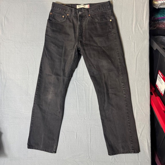 Levi's Other - Levis 505 Regular Fit Jeans Mens 31x30 Faded Black Straight Leg Denim